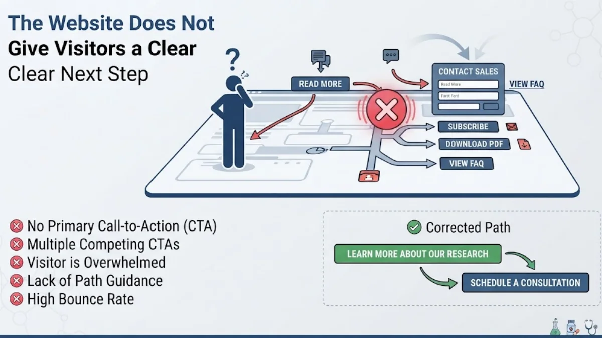 The Website Does Not Give Visitors a Clear Next Step